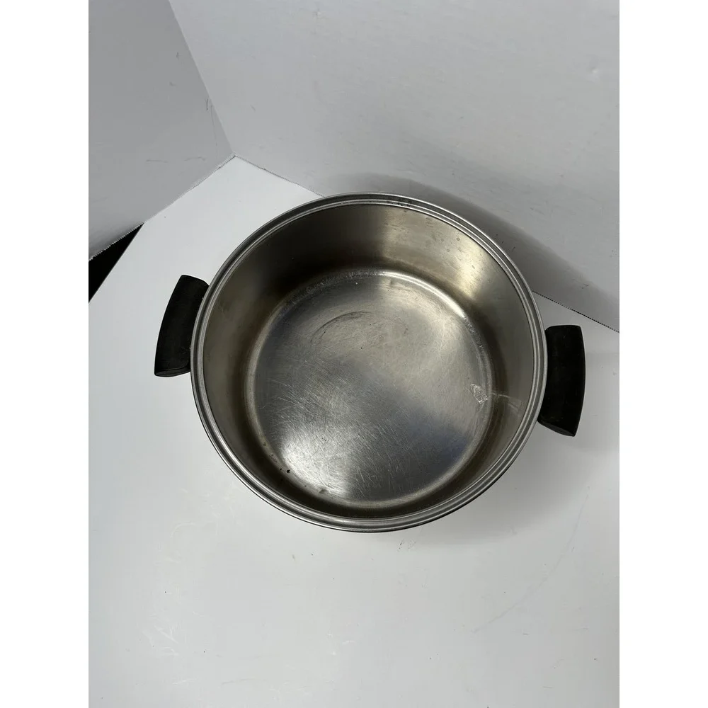 Vintage Revere Ware 1801 Copper Clad 5 Qt Casserole Pan Pot W Lid 10 In USA